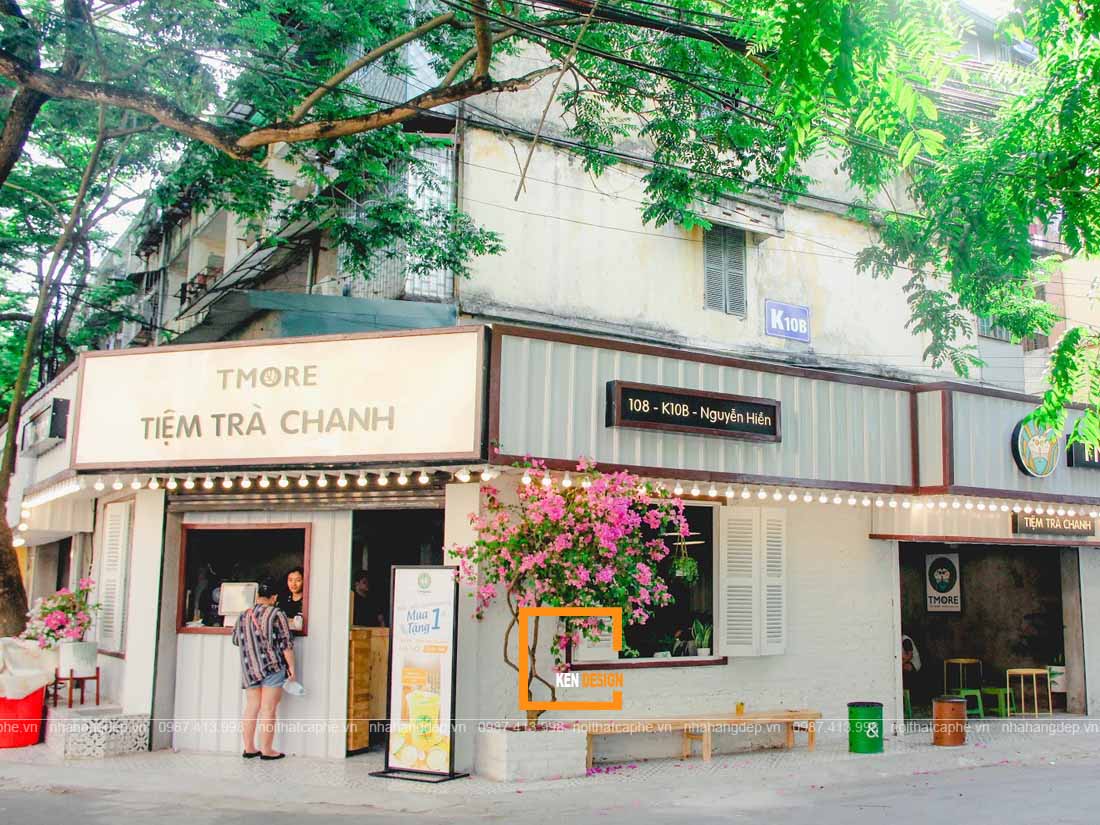 thiết kế quán trà chanh